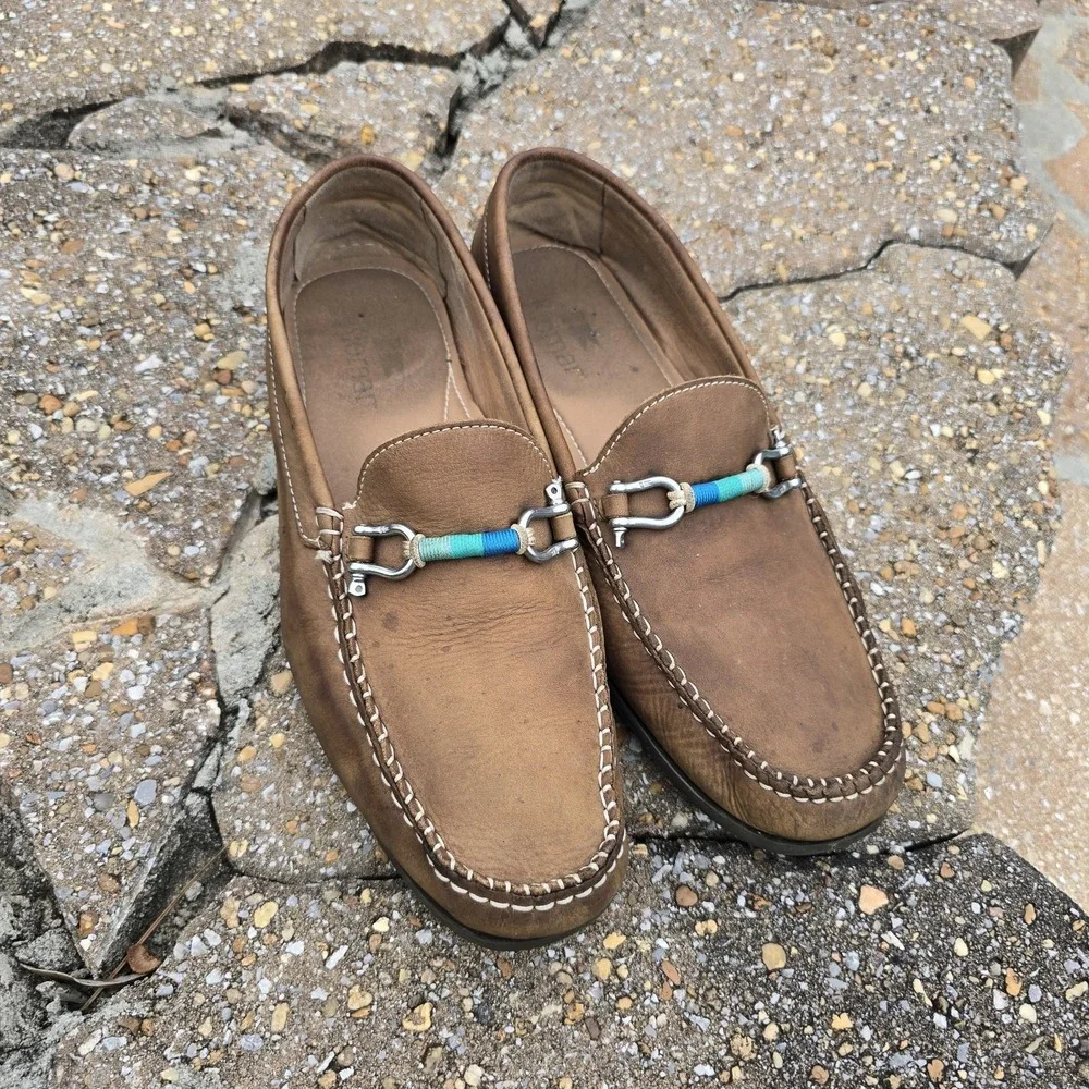 Riomar‎ Deck Driver Brown Leather Men's Casual Shoe Moc Size 11 Portugal